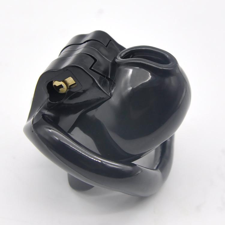 V3 Male Chastity Device Resin Belt Micro Cock Cage Bdsm Toy With 4 Durable Rings - 8