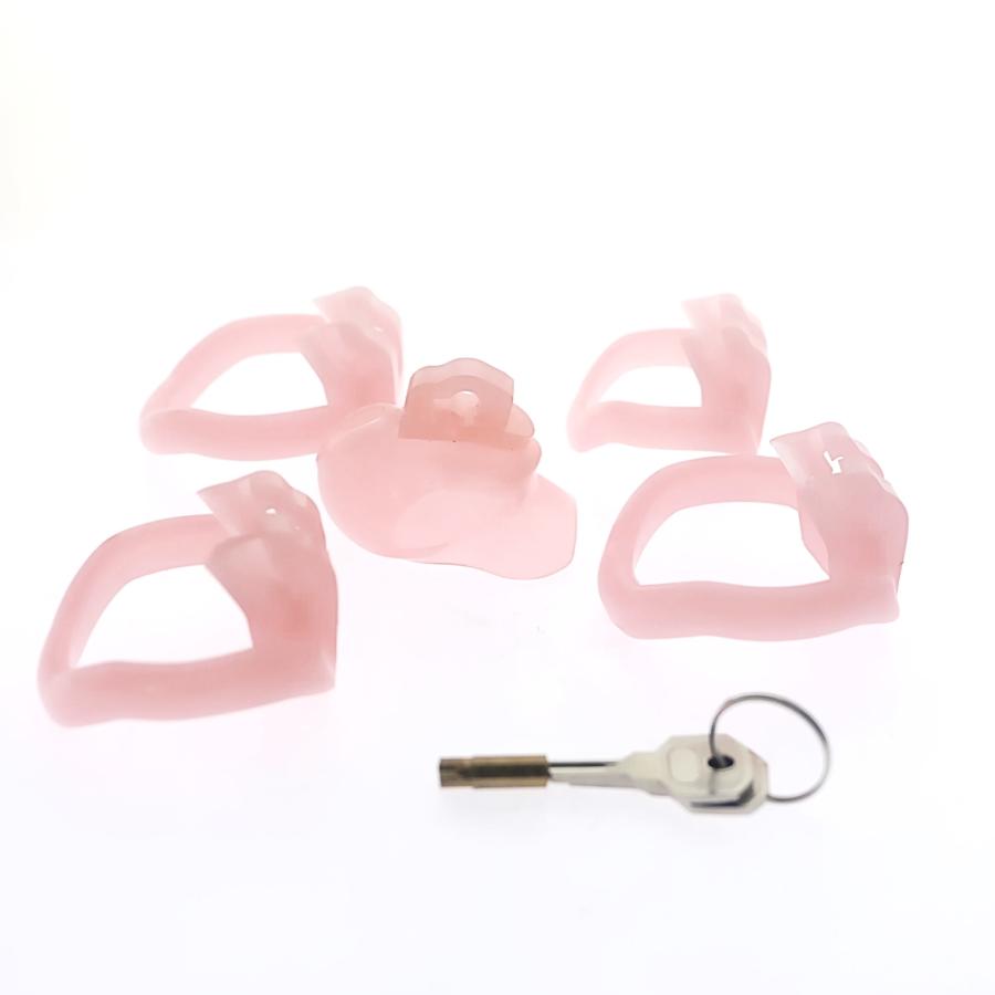 V3 Male Chastity Device Resin Belt Micro Cock Cage Bdsm Toy With 4 Durable Rings - 3