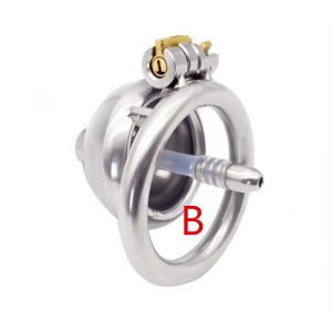 Male Chastity Cage Stainless Steel Cock Lock With Soft Urethral Sound Catheter Bondage Dick Cbt Sex Toys For Man G194