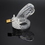 Plastic Male Chastity Device Whale Cock Cage With 5 Size Rings Brass Lock Number Tags Sex Toys Penis Ring Man Products - 5