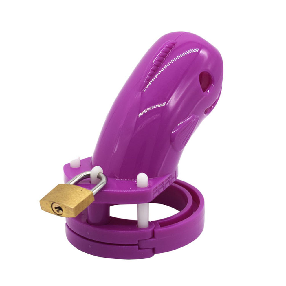 Male Chastity Device Whale Cock Cage Adjustable 5size Penis Rings Durable Plastic Brass Lock Number Tags Intimate Sex Toys For Men - 25