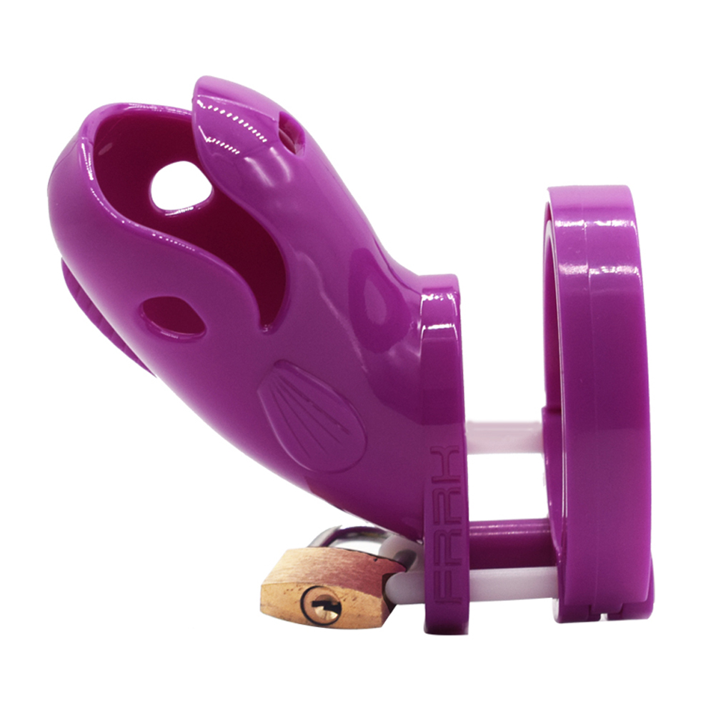 Male Chastity Device Whale Cock Cage Adjustable 5size Penis Rings Durable Plastic Brass Lock Number Tags Intimate Sex Toys For Men - 23