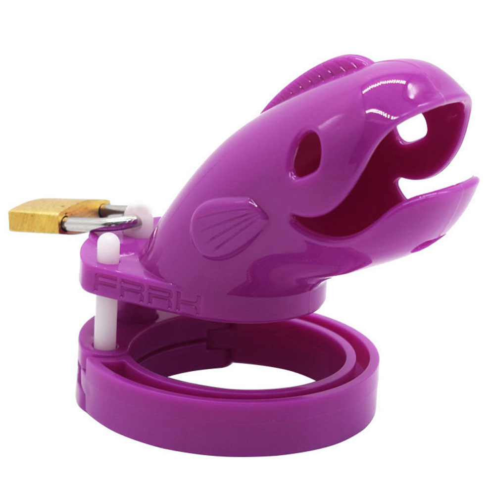 Male Chastity Device Whale Cock Cage Adjustable 5size Penis Rings Durable Plastic Brass Lock Number Tags Intimate Sex Toys For Men - 20