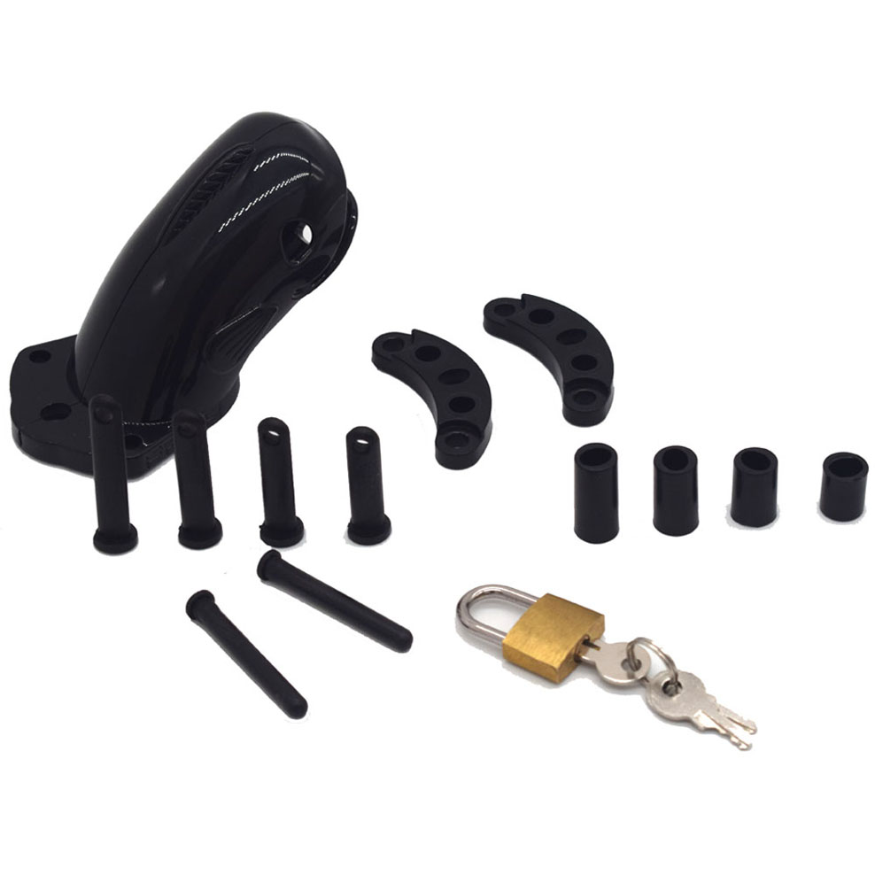 Male Chastity Device Whale Cock Cage Adjustable 5size Penis Rings Durable Plastic Brass Lock Number Tags Intimate Sex Toys For Men - 18