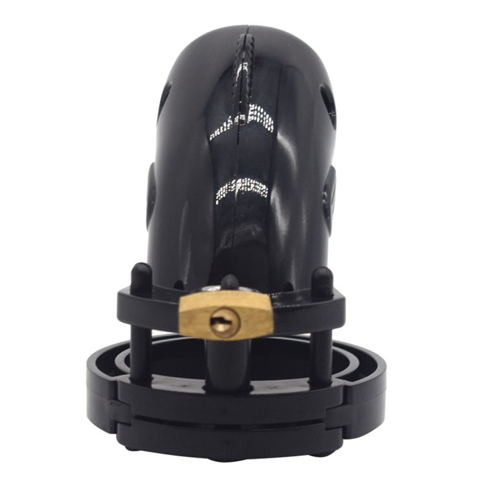 Male Chastity Device Whale Cock Cage Adjustable 5size Penis Rings Durable Plastic Brass Lock Number Tags Intimate Sex Toys For Men - 17