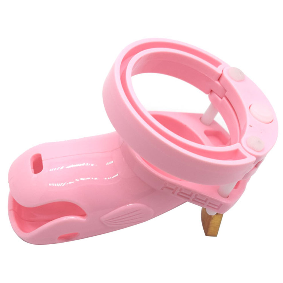 Male Chastity Device Whale Cock Cage Adjustable 5size Penis Rings Durable Plastic Brass Lock Number Tags Intimate Sex Toys For Men - 4