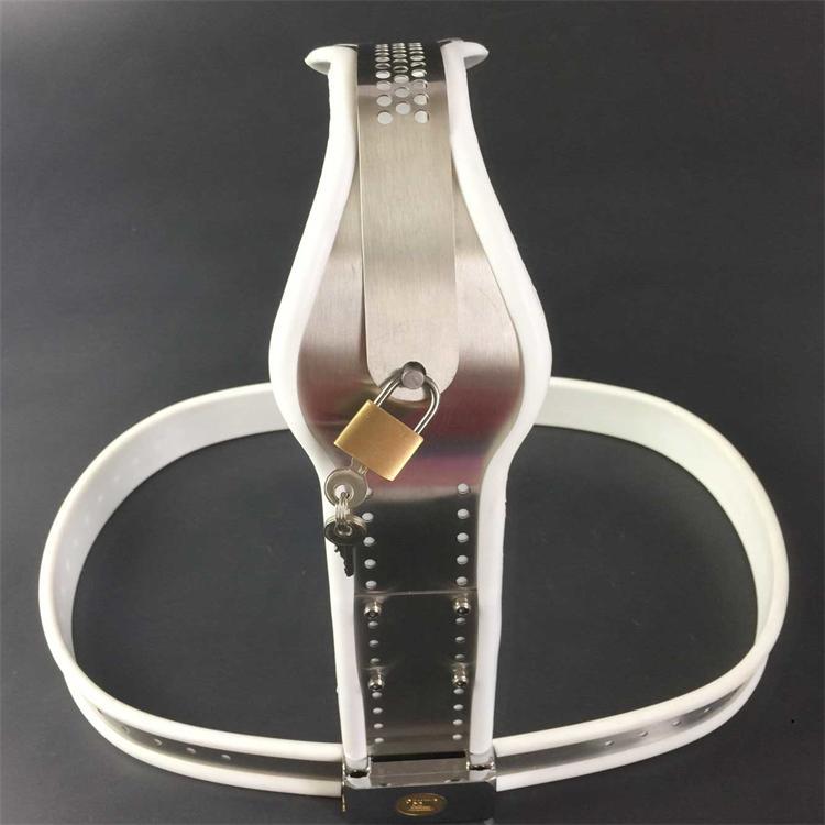 Quality Stainless Steel Silicone Female Chastity Belt Adjustable Fetish Panties With Vaginal Anal Plug Adult Sex Toy - 14