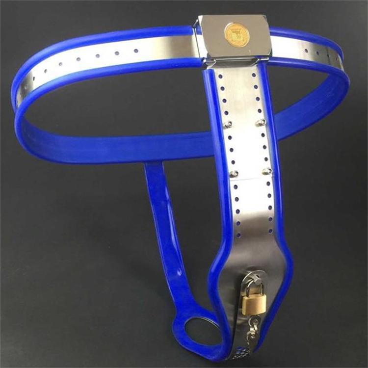 Quality Stainless Steel Silicone Female Chastity Belt Adjustable Fetish Panties With Vaginal Anal Plug Adult Sex Toy - 2