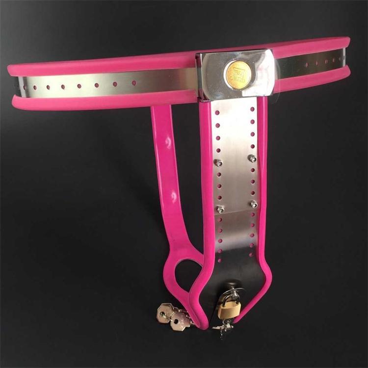 Quality Stainless Steel Silicone Female Chastity Belt Adjustable Fetish Panties With Vaginal Anal Plug Adult Sex Toy - 1
