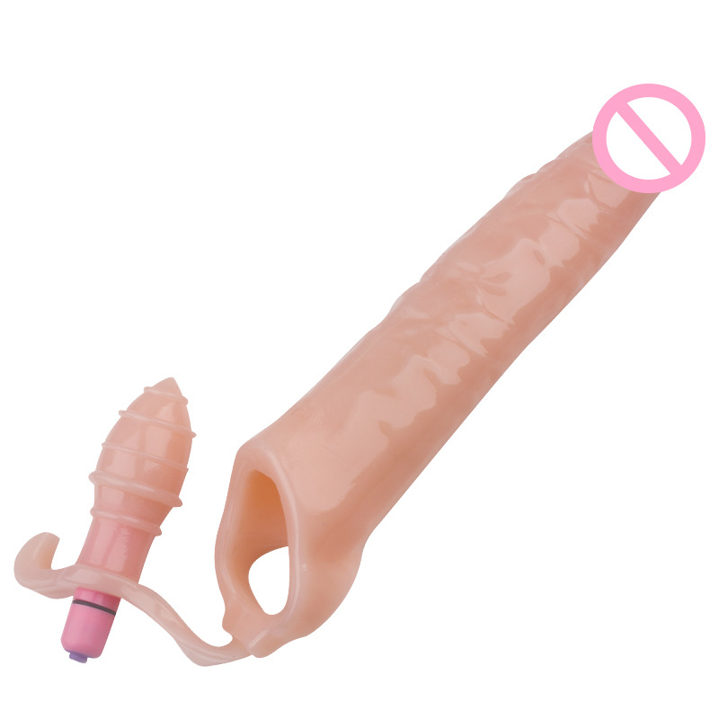 28cm Vibrating Penis Extender Sleeve Delay Ejaculation Rings Prostate Massager Male Enhancement Sex Products - 11