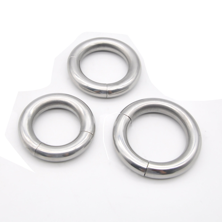 Stainless Steel Male Enhancement Cock Rings Magnetic Metal Penis Ring Adult Intimacy Toys Scrotum Ball Stretcher Weights - 9