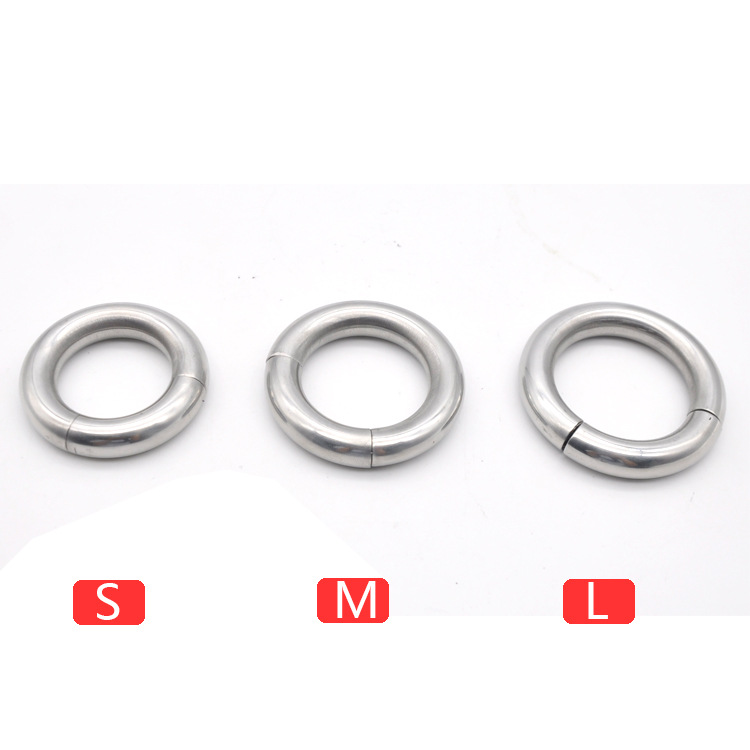 Stainless Steel Male Enhancement Cock Rings Magnetic Metal Penis Ring Adult Intimacy Toys Scrotum Ball Stretcher Weights - 1