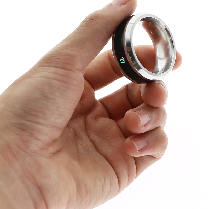 Led Temperature Sensing Steel Cock Ring For Enhanced Erection Mood Emotion Display Premature Ejaculation Control - 6