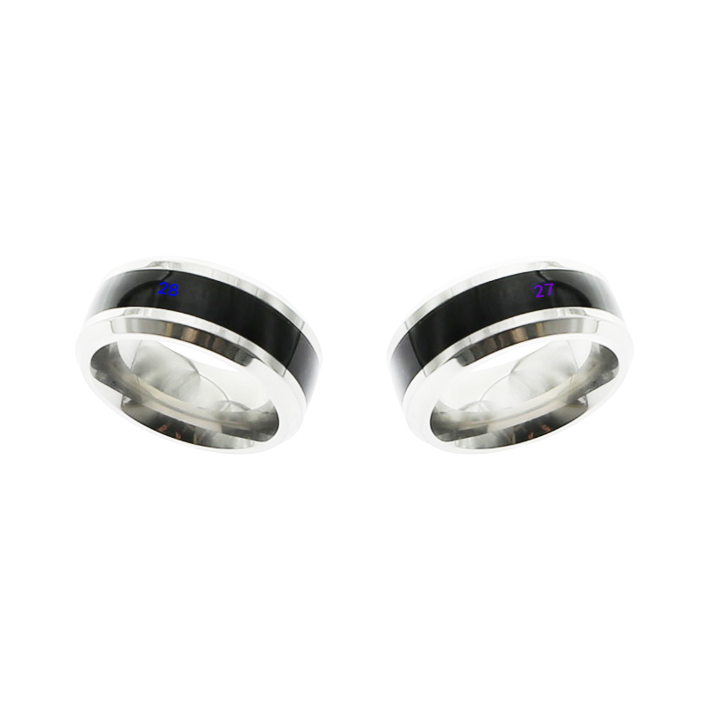 Led Temperature Sensing Steel Cock Ring For Enhanced Erection Mood Emotion Display Premature Ejaculation Control - 5