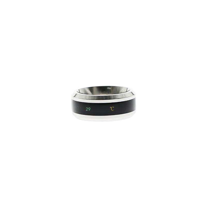 Led Temperature Sensing Steel Cock Ring For Enhanced Erection Mood Emotion Display Premature Ejaculation Control - 4