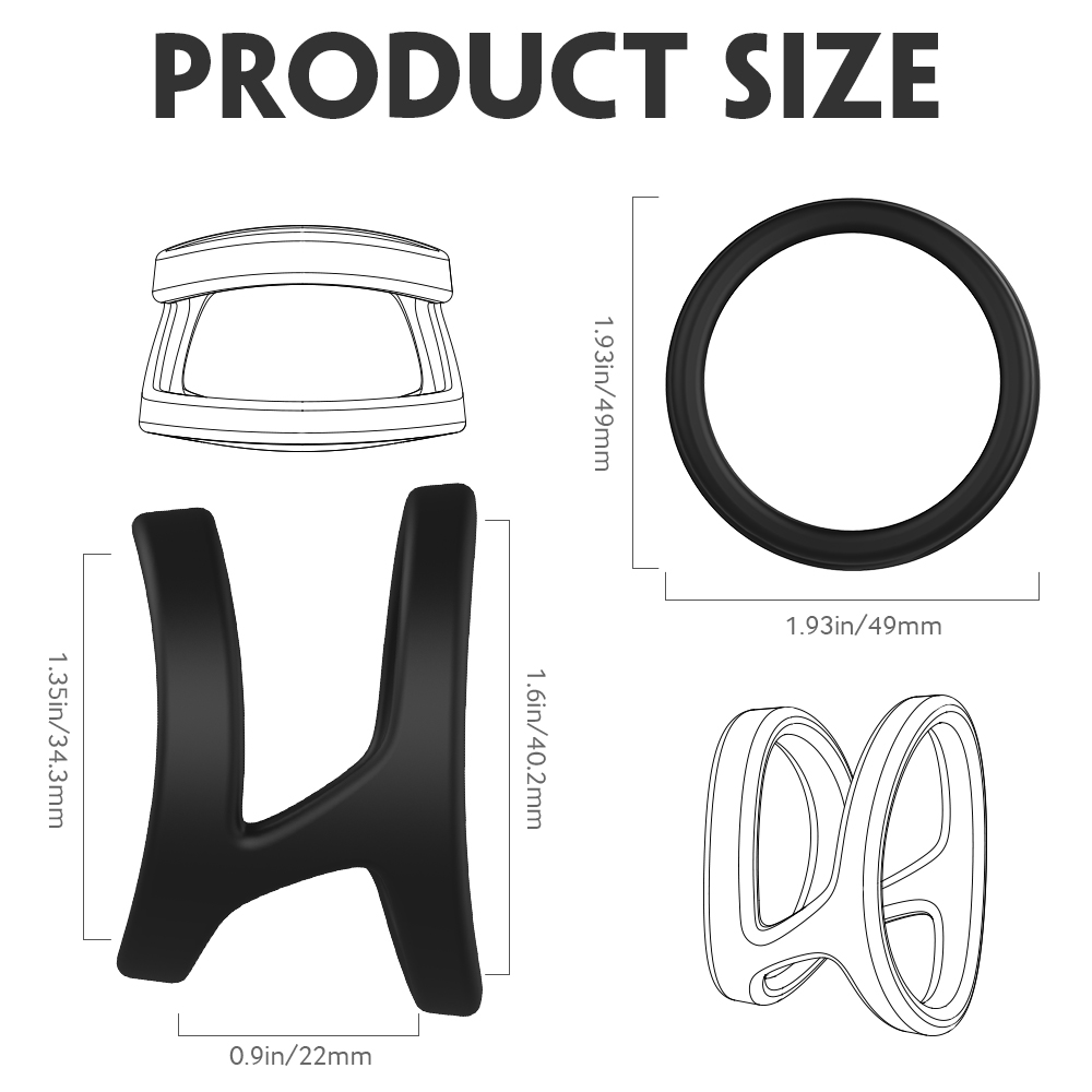 Silicone Male Enhancement Ring Comfortable Durable Adult Sex Toy For Longer Performance Male Chastity Device - 4