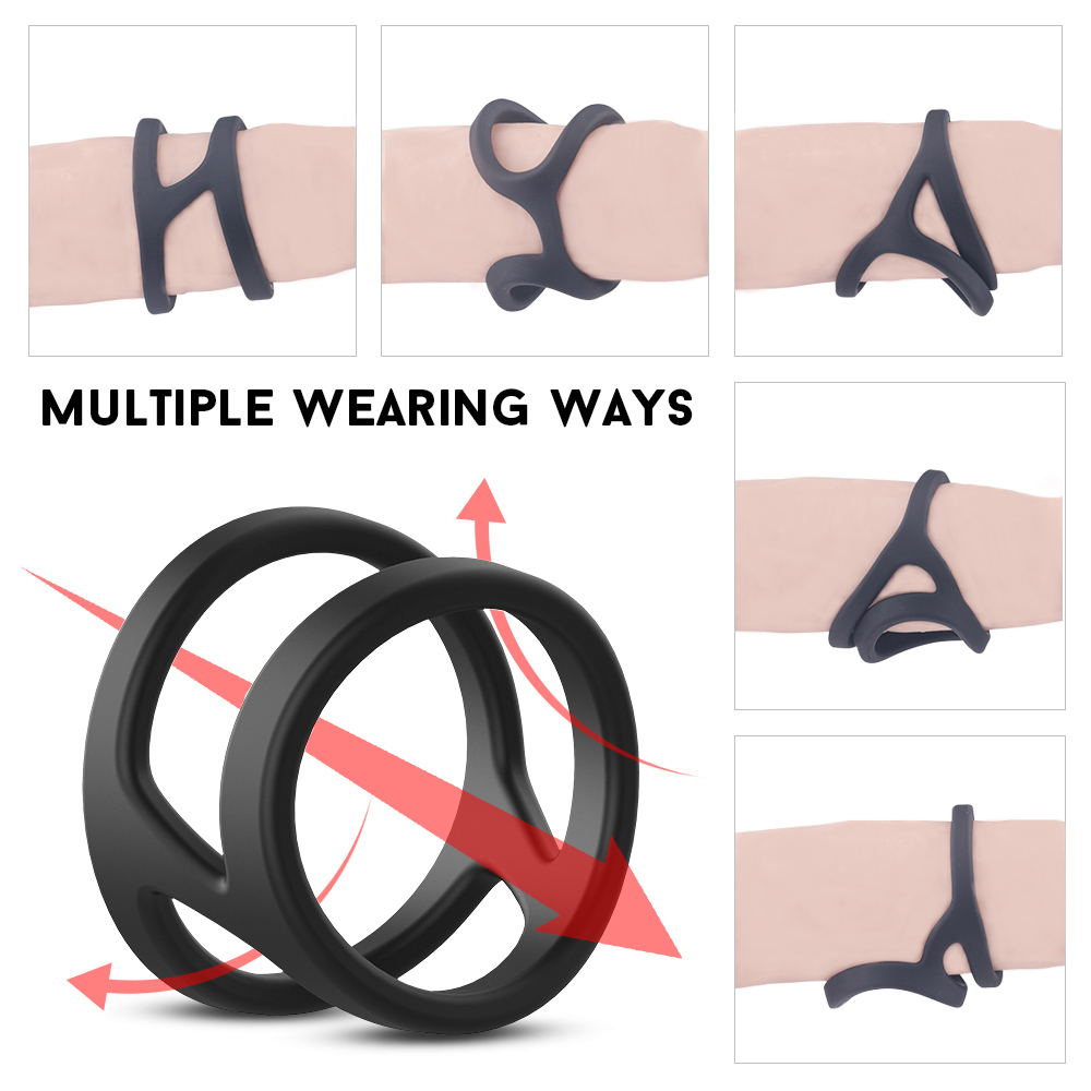 Silicone Male Enhancement Ring Comfortable Durable Adult Sex Toy For Longer Performance Male Chastity Device - 3