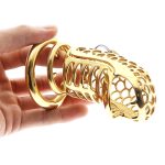 Stainless Steel Gold Snake Cock Ring With Spikes Chastity Cage Erotic Device Prison Penis Sex Toys For Men - 4