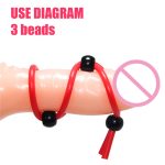 Reusable Penis Ring Bound Delay Cock Adult Erotic Toys Dick Condoms For Couple Lock Rope Game - 3