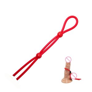 Reusable Penis Ring Bound Delay Cock Adult Erotic Toys Dick Condoms For Couple Lock Rope Game - 2