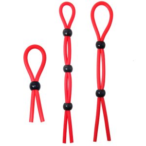 Reusable Penis Ring Bound Delay Cock Adult Erotic Toys Dick Condoms For Couple Lock Rope Game