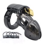 The Male Chastity Cock Cages Sex Toys For Men Penis Belt Lock With Four Rings Cage Gay Device