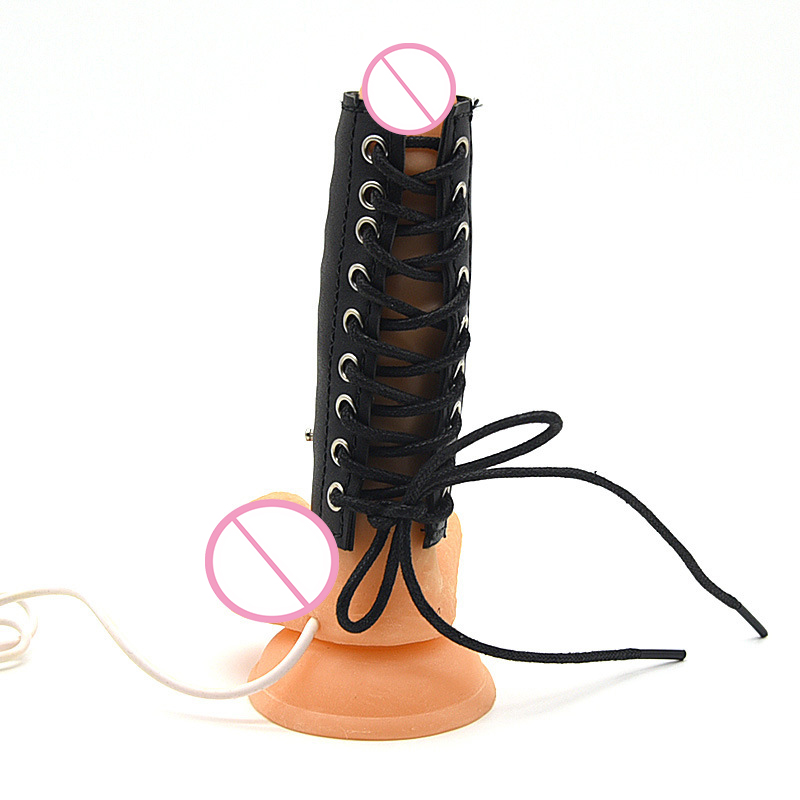 Bipolar Electro Shock Male Enhancement Sleeve Electric Stimulation Pleasure Ring For Mens Intimate Bondage Play - 10