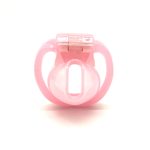 Pink Ht V4 Super Small Male Chastity Cage With 4 Penis Ring Plastic Cock Bondage Fetish Belt Adult Sex Toy - 3