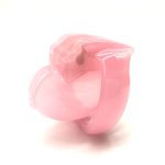 Pink Ht V4 Super Small Male Chastity Cage With 4 Penis Ring Plastic Cock Bondage Fetish Belt Adult Sex Toy - 2