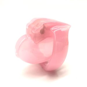 Pink Ht V4 Super Small Male Chastity Cage With 4 Penis Ring Plastic Cock Bondage Fetish Belt Adult Sex Toy - 2