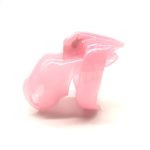 Pink Ht V4 Super Small Male Chastity Cage With 4 Penis Ring Plastic Cock Bondage Fetish Belt Adult Sex Toy