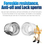 Male Foreskin Resistance Complex Ring Sex Time Delay Lock Phimosis Penis - 4