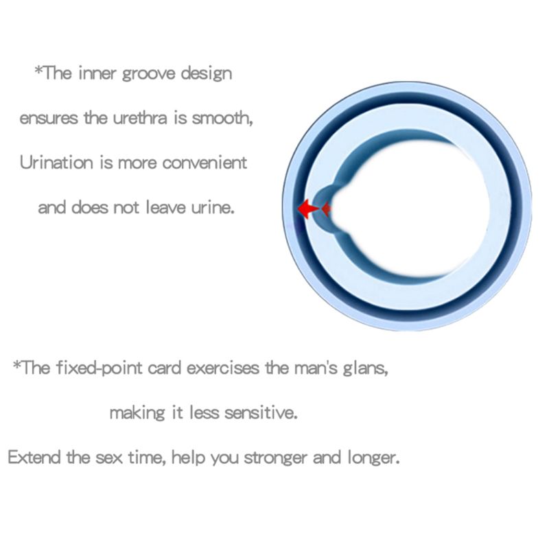 Mens Advanced Foreskin Resistance Ring Phimosis Treatment Prolonged Intimacy Time Durable Lock Penis Ring - 5