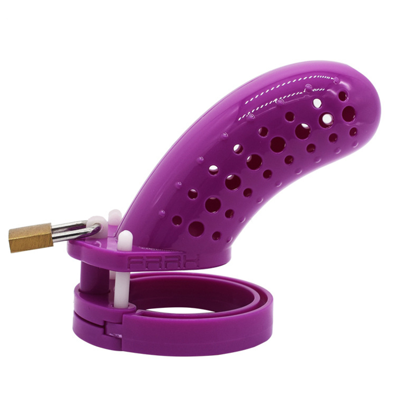 Male Chastity Device Plastic Lock Cage With Urethral Opening Erotic Adult Game Toy For Men - 20