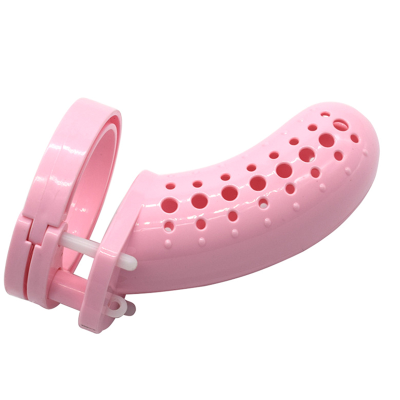 Male Chastity Device Plastic Lock Cage With Urethral Opening Erotic Adult Game Toy For Men - 14