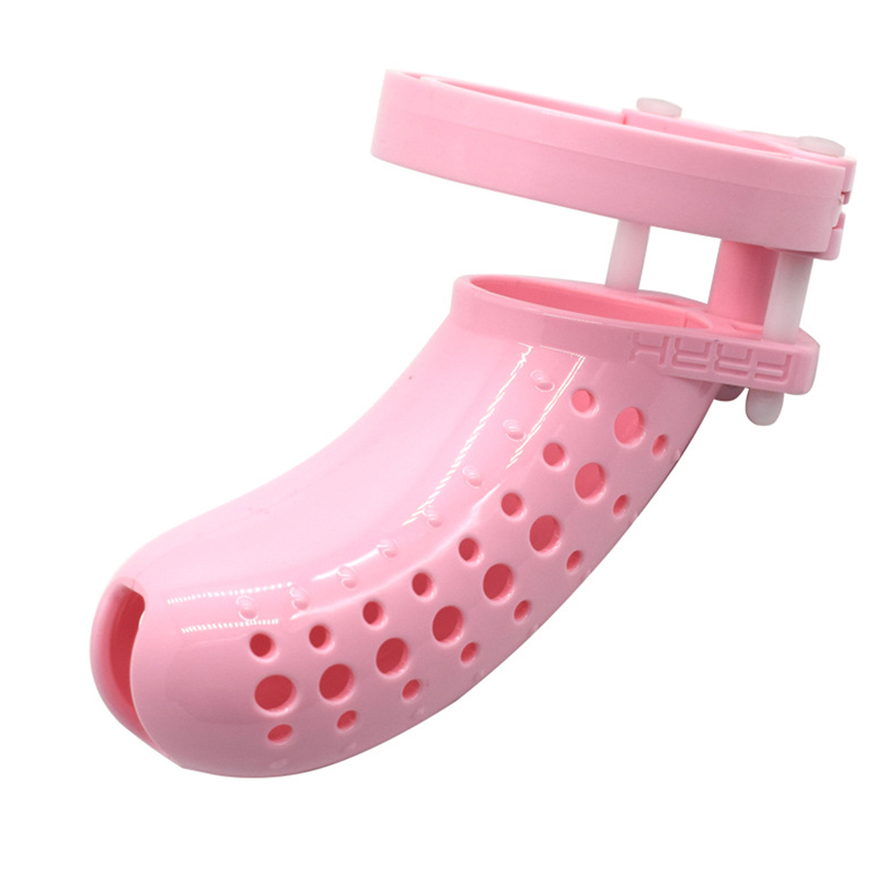 Male Chastity Device Plastic Lock Cage With Urethral Opening Erotic Adult Game Toy For Men - 13