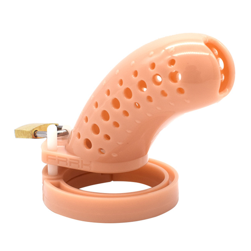 Male Chastity Device Plastic Lock Cage With Urethral Opening Erotic Adult Game Toy For Men - 9