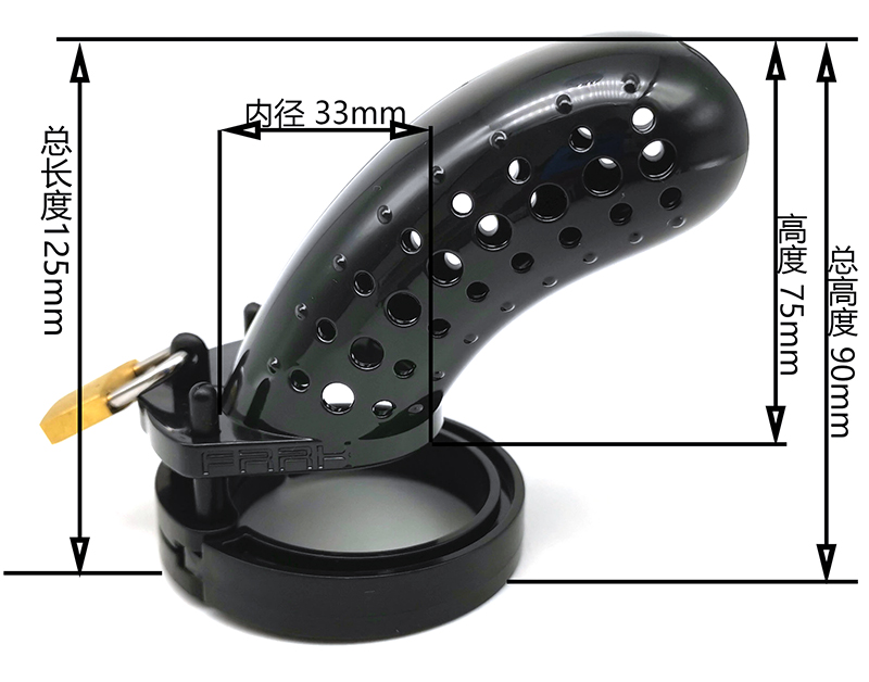Male Chastity Device Plastic Lock Cage With Urethral Opening Erotic Adult Game Toy For Men - 2