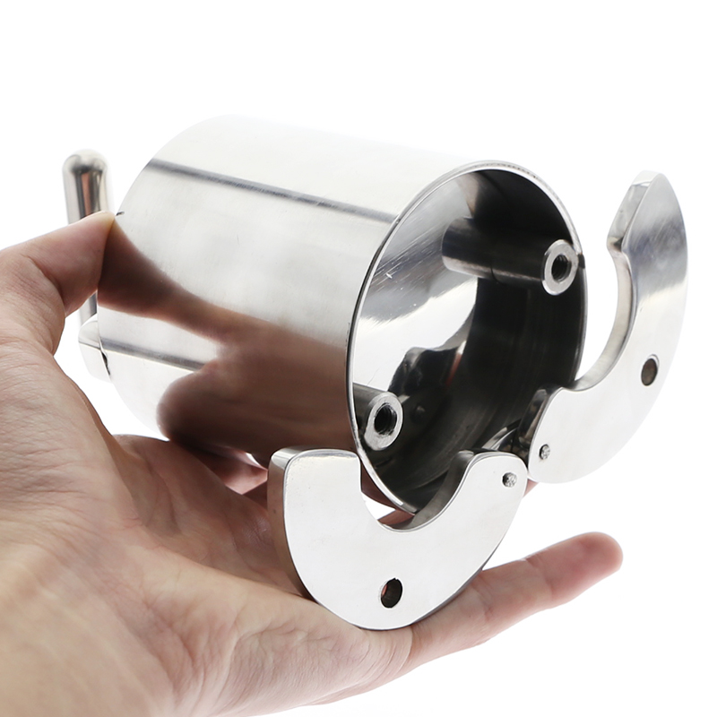 Stainless Steel Mens Bdsm Ball Squeezer Scrotum Pendant Testicle Stretching Device Slave Sex Toy - 6