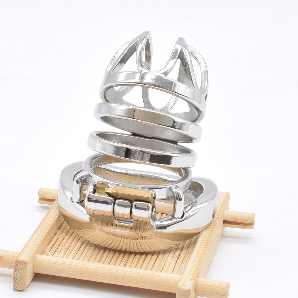 Nuun Stainless Steel Chastity Cage Mens Bdsm Bondage Toy Kinky Prison Bird Cocklock Sissy Play Mainstream Product - 9