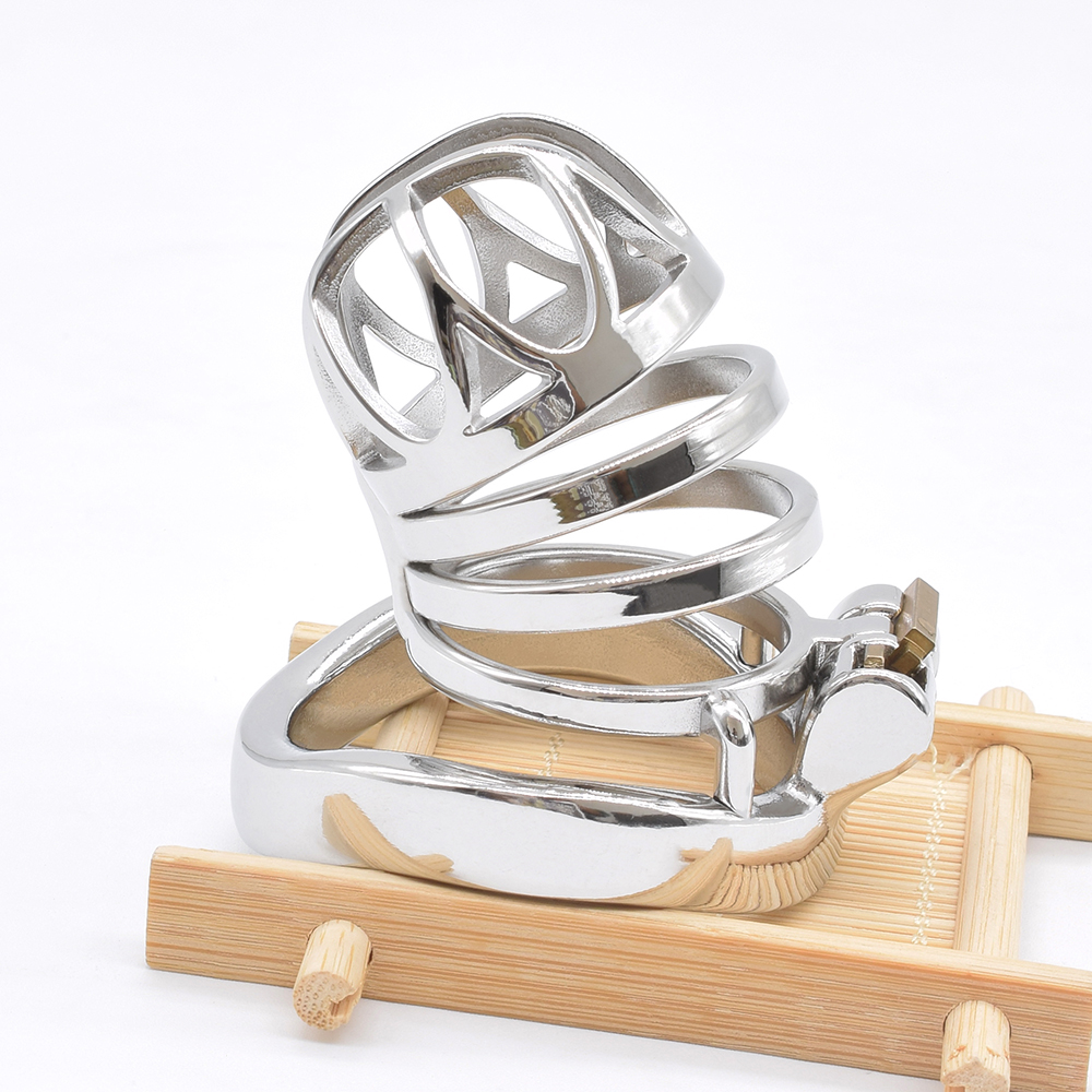 Nuun Stainless Steel Chastity Cage Mens Bdsm Bondage Toy Kinky Prison Bird Cocklock Sissy Play Mainstream Product - 8