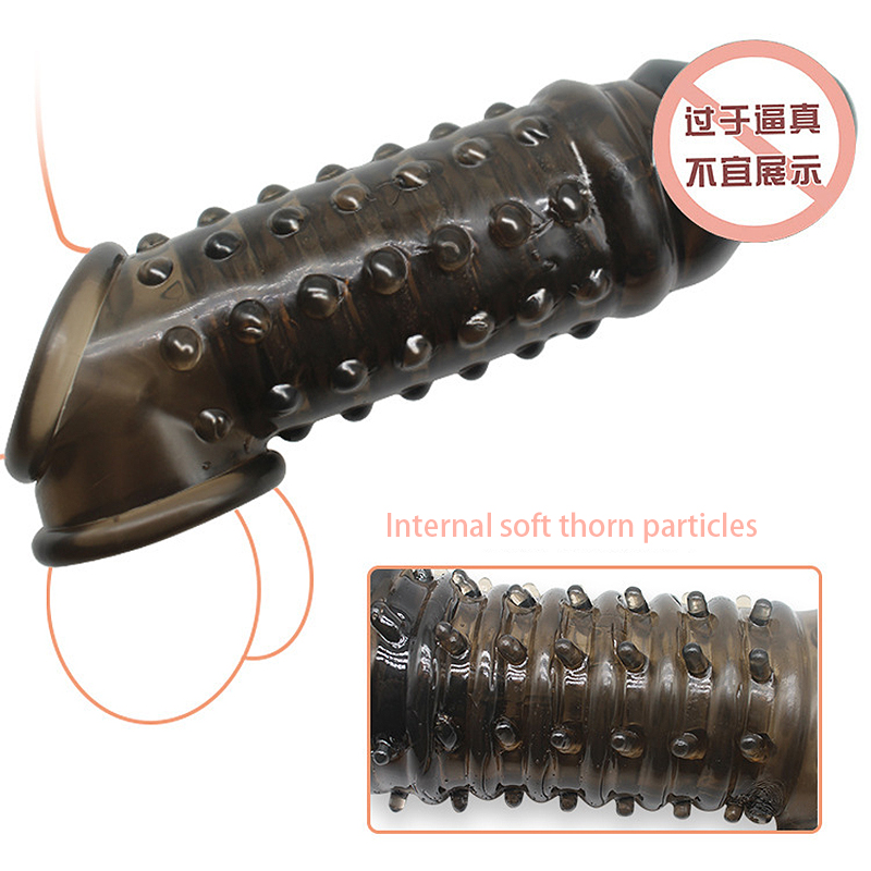 Reusable Silicone Penis Extender Sleeve Male Enhancement Cock Ring Studded Condom For Sexual Pleasure Durable Enlargement Toy - 6