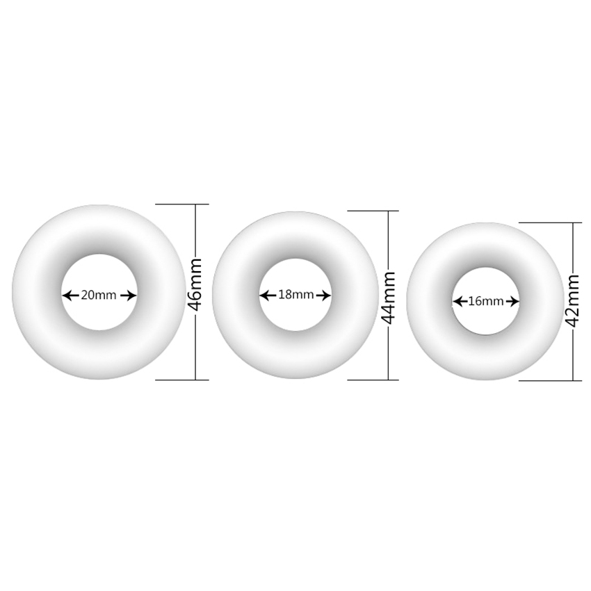 Silicone Penis Ring Transparent Stretchable Erection Enhancer Ejaculation Delay Tool Mens Intimate Adult Toy - 2