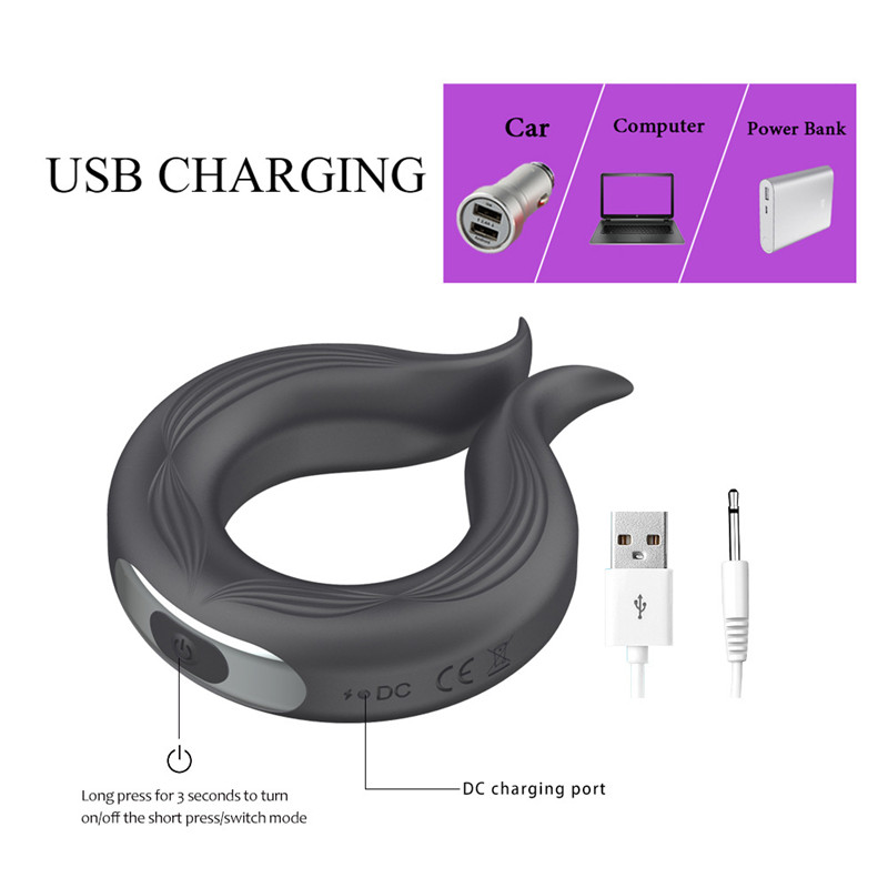 Wireless Remote Control Vibrating Penis Ring Male Sex Toy Strapon Masturbator Delay Ejaculation Enhancer For Men - 8
