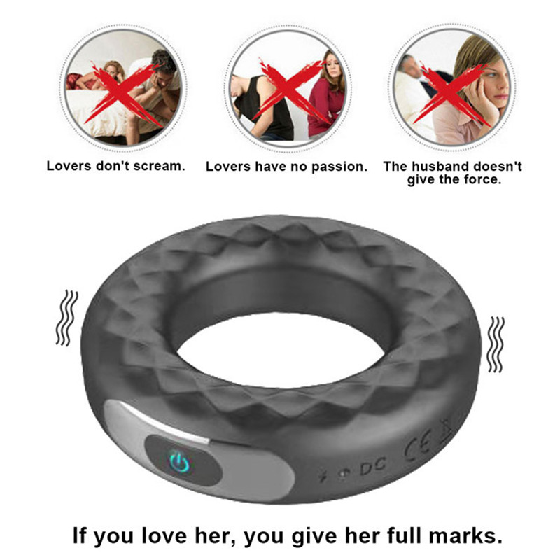 Wireless Remote Control Vibrating Penis Ring Male Sex Toy Strapon Masturbator Delay Ejaculation Enhancer For Men - 5
