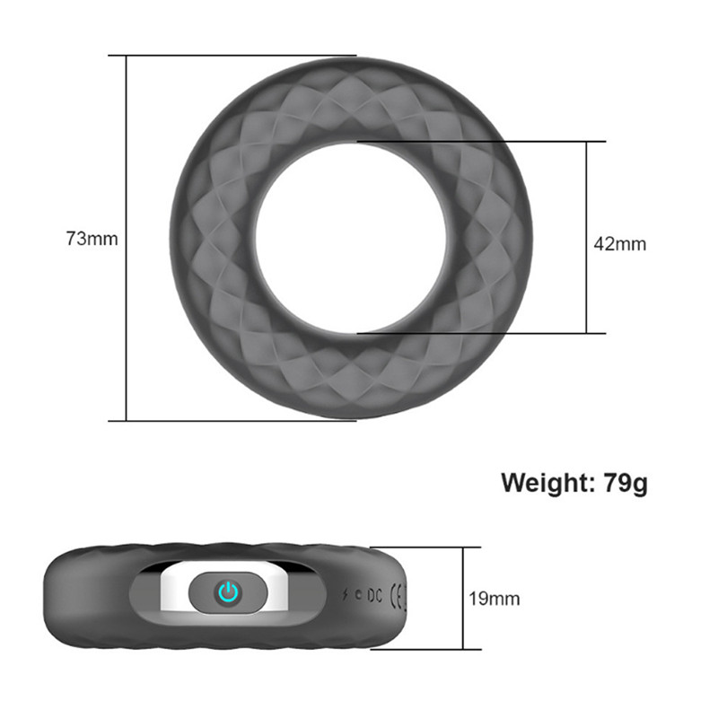 Wireless Remote Control Vibrating Penis Ring Male Sex Toy Strapon Masturbator Delay Ejaculation Enhancer For Men - 1
