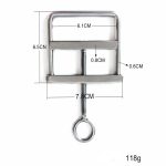 Stainless Steel Scrotum Bondage Clamp Clip Ball Stretcher Metal Sex Toys For Men Gay Testicles Cbt Torture Erotic Cock Ring - 6