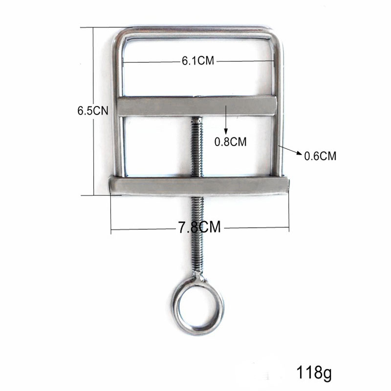 Stainless Steel Male Enhancer Scrotum Bondage Clamp Erotic Cbt Torture Toy Gay Metal Cock Ring - 8