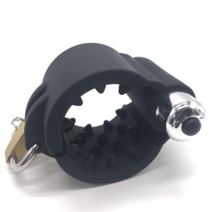 10 Speed Vibration Male Silicone Penis Ring Delay Premature Ejaculation Bdsm Scrotum Cock Rings Adult Sex Toys For Men Chastity
