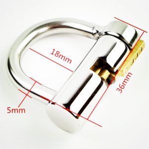Stainless Steel Lock Prince Albert Locked Chastity Piercing Titanium D-ring Pa Glans Puncture Sex Game Tools - 2